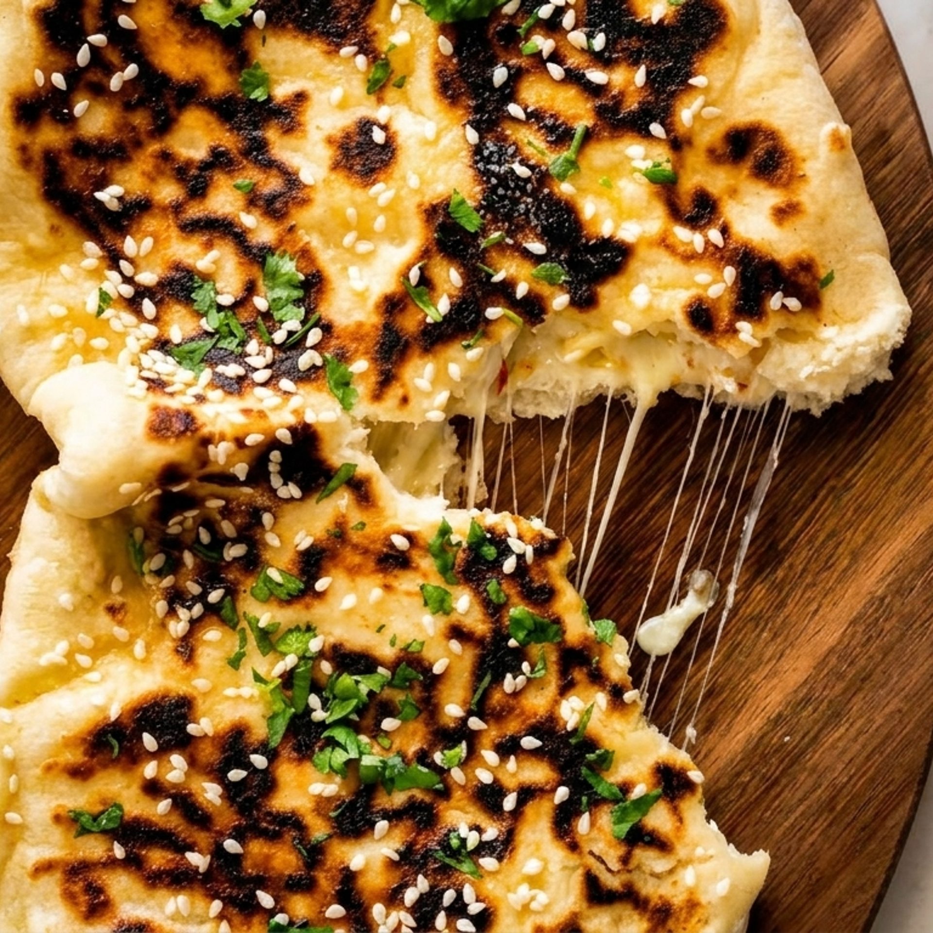 Freshly baked naan, every order
